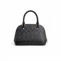 Coach Dome Satchel – Black Signature Monogram - View 1