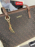 DKNY Bryant Logo-Print Tote Bag – Brown - View 5