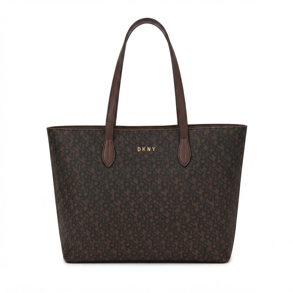 DKNY Women's Bryant Medium Zip Tote – Brown - View 1