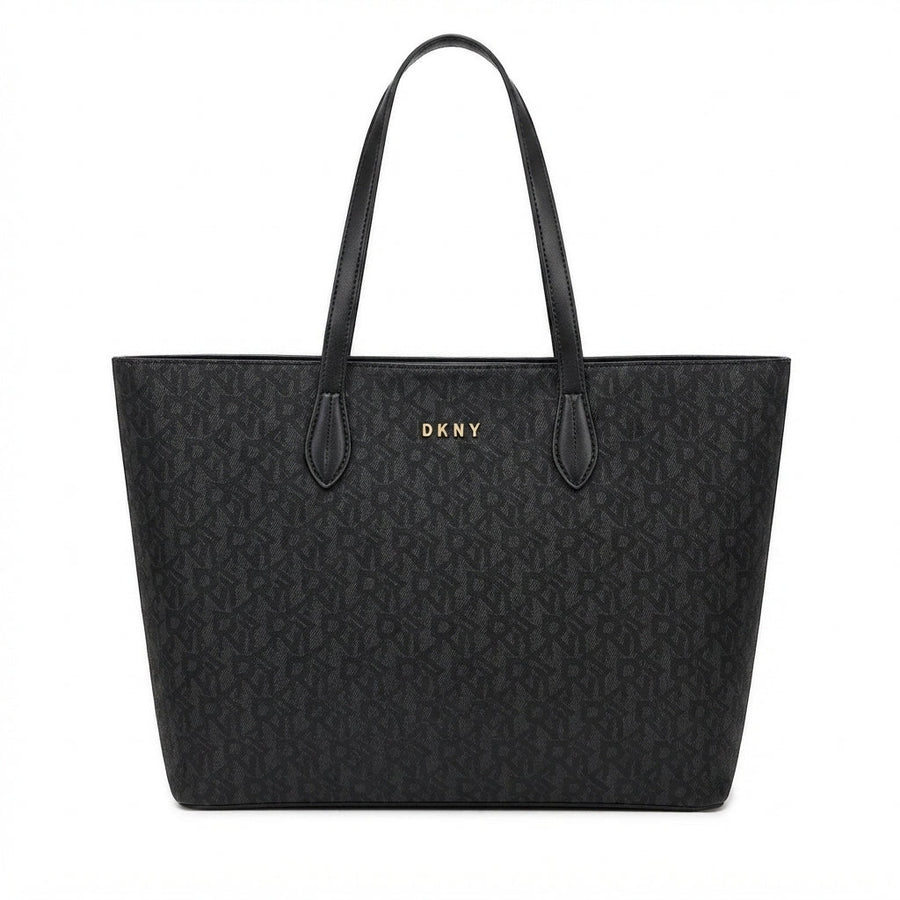 DKNY Monogram Logo Tote Bag – Black - View 1
