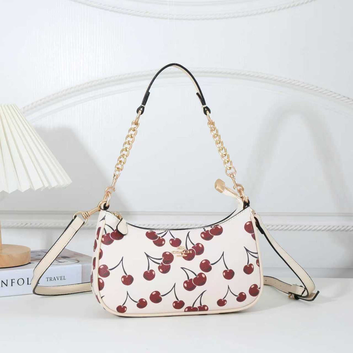Coach Dedoo Cherry Print Shoulder Bag - View 5