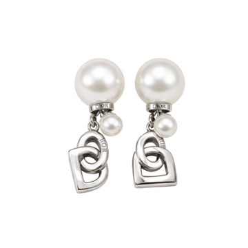 Dior Jewelry | CD Navy Pearl Earrings Silver