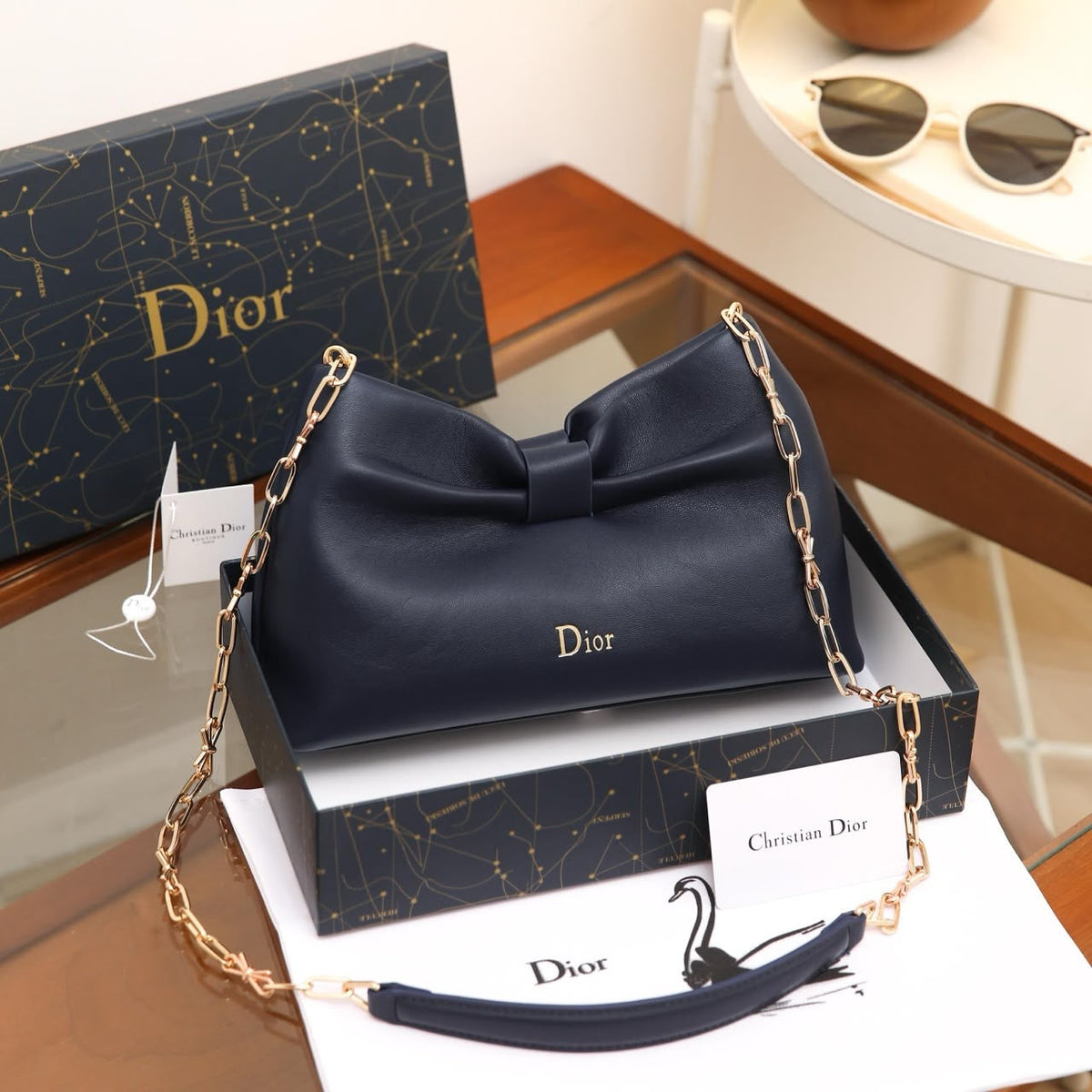 Dior Bow Bag – Navy Blue - View 5