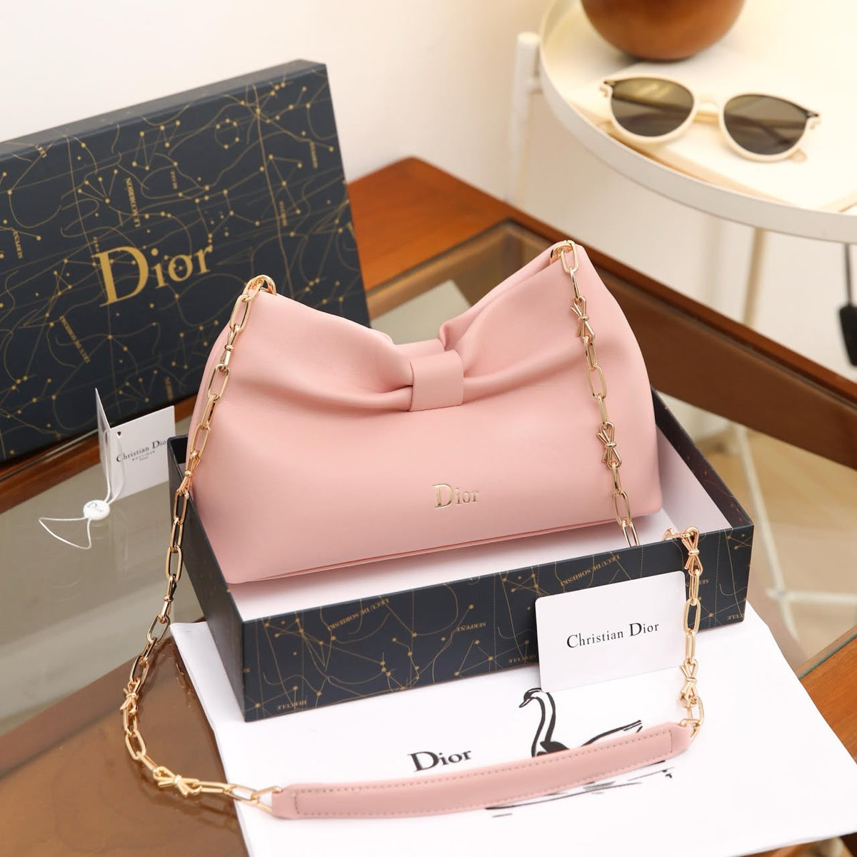 Dior Bow Bag – Pink Leather - View 4