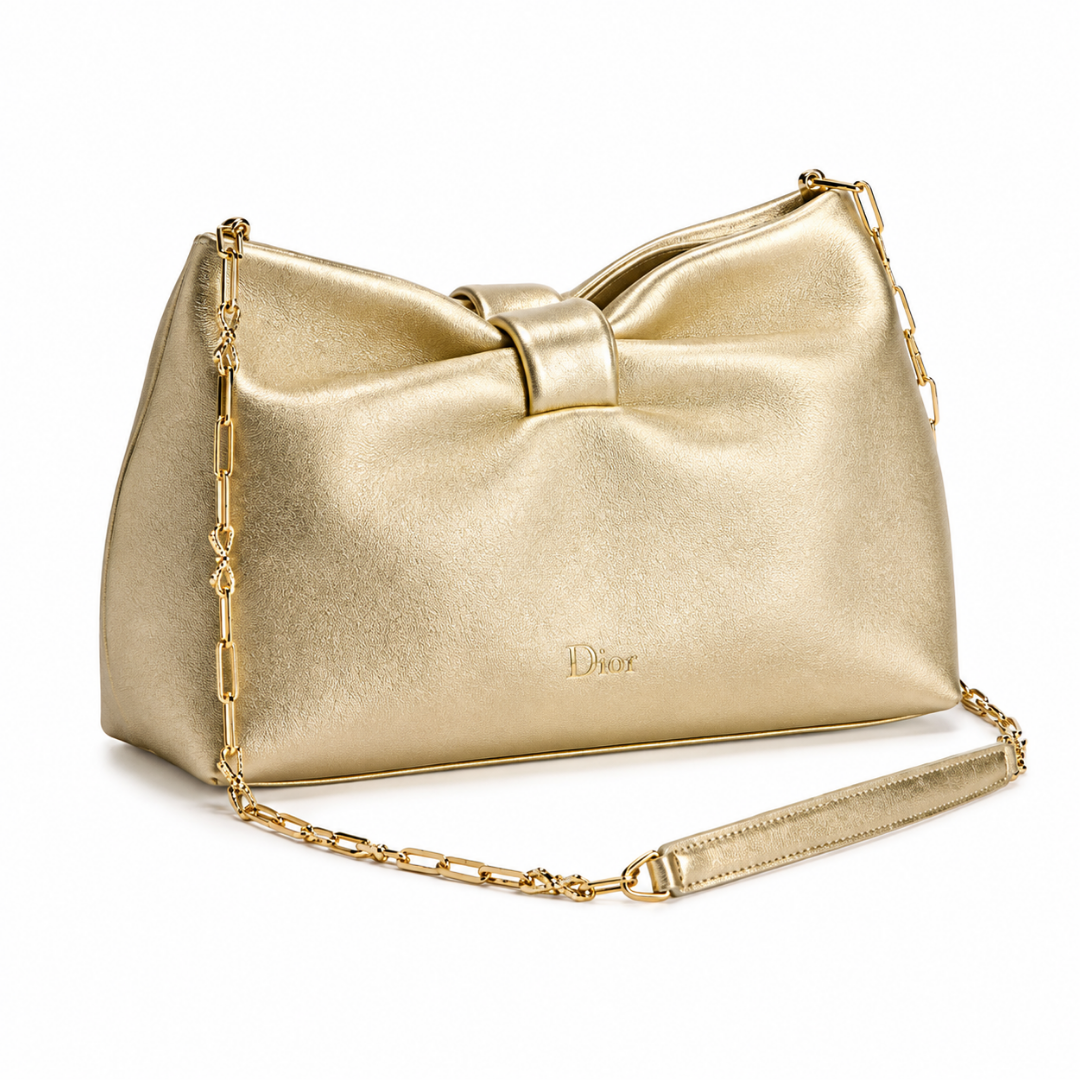 Dior Bow Lambskin Clutch - View 3
