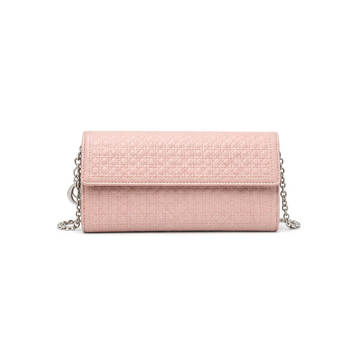 Dior Cannage Chain Wallet – Light Pink - View 1