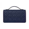 Dior Cannage Flap Bag with Top Handle – Blue - View 4