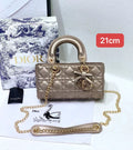Dior Lady D-Joy Quilted Leather Bag – Metallic Taupe - View 5