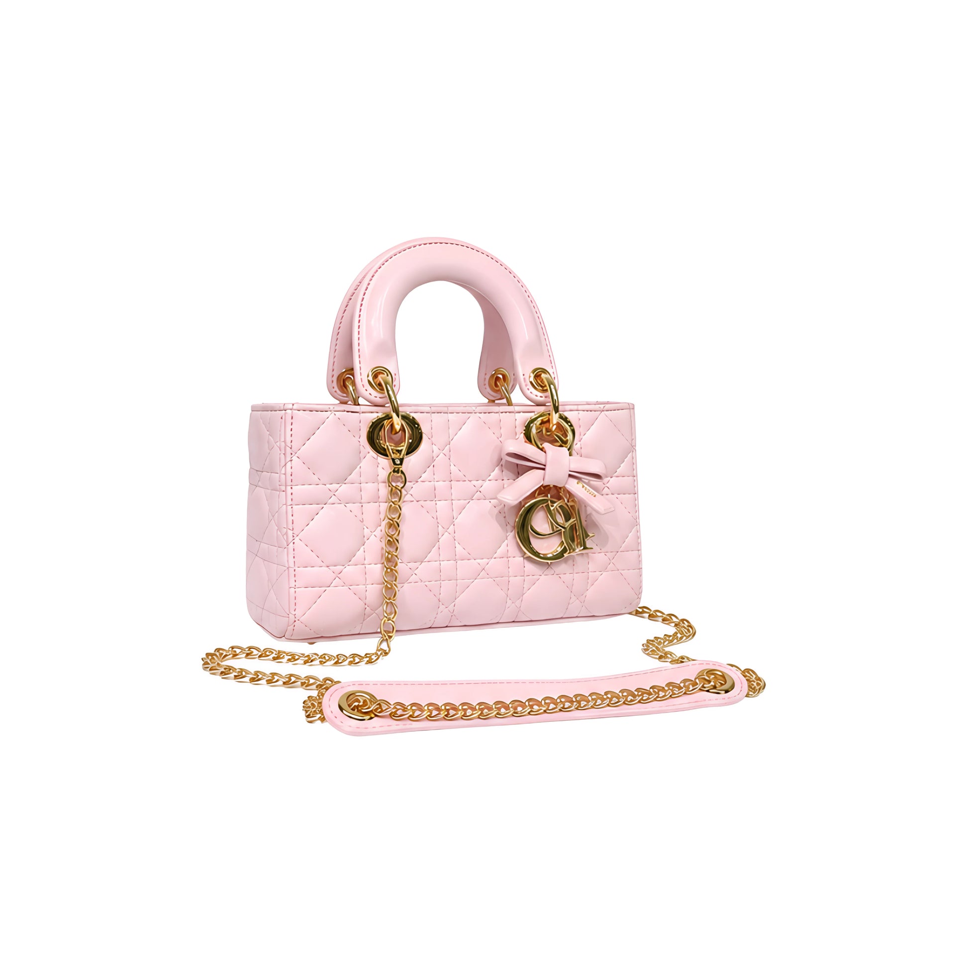Dior Lady D-Joy Quilted Leather Bag – Pink - View 2