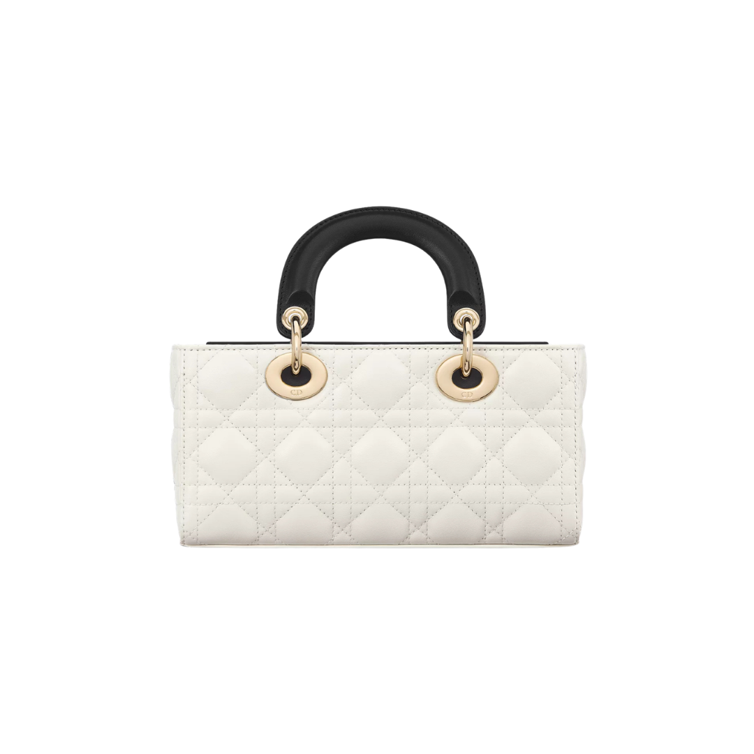 Dior Lady D-Joy Quilted Leather Bag – White - View 3