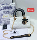 Dior Lady D-Joy Quilted Leather Bag – White - View 5