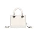 Dior Mini Lady Dior Crocodile-Style Leather Bag – White - View 4