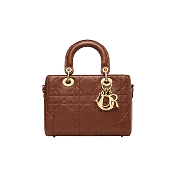 Dior Quilted Leather Handbag – Brown - View 1