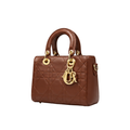 Dior Quilted Leather Handbag – Brown - View 2