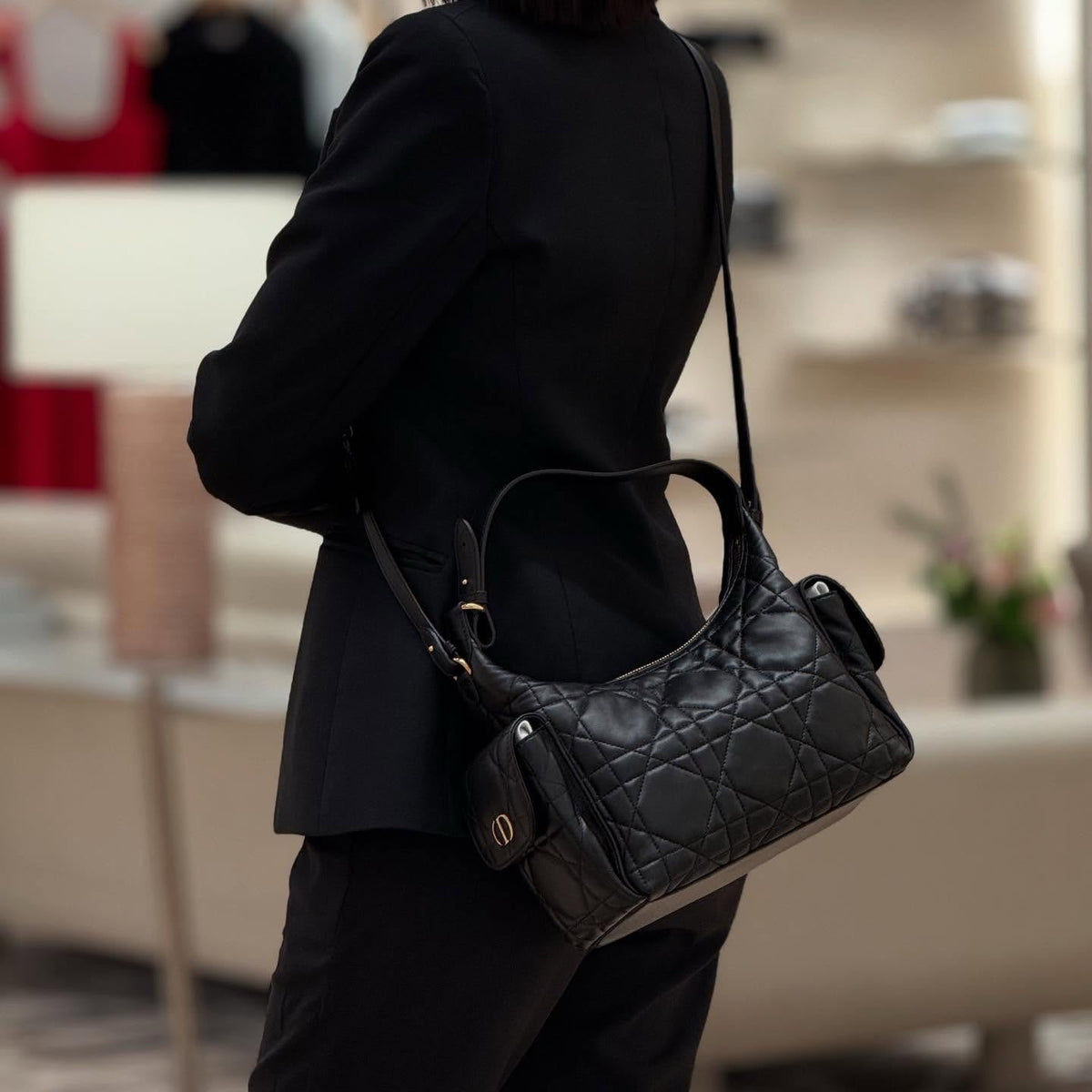 Dior D-Dream Bag – Black Macrocannage - View 5