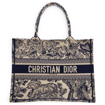 Dior Toile de Jouy Tiger Embroidery Bag – Blue - View 1