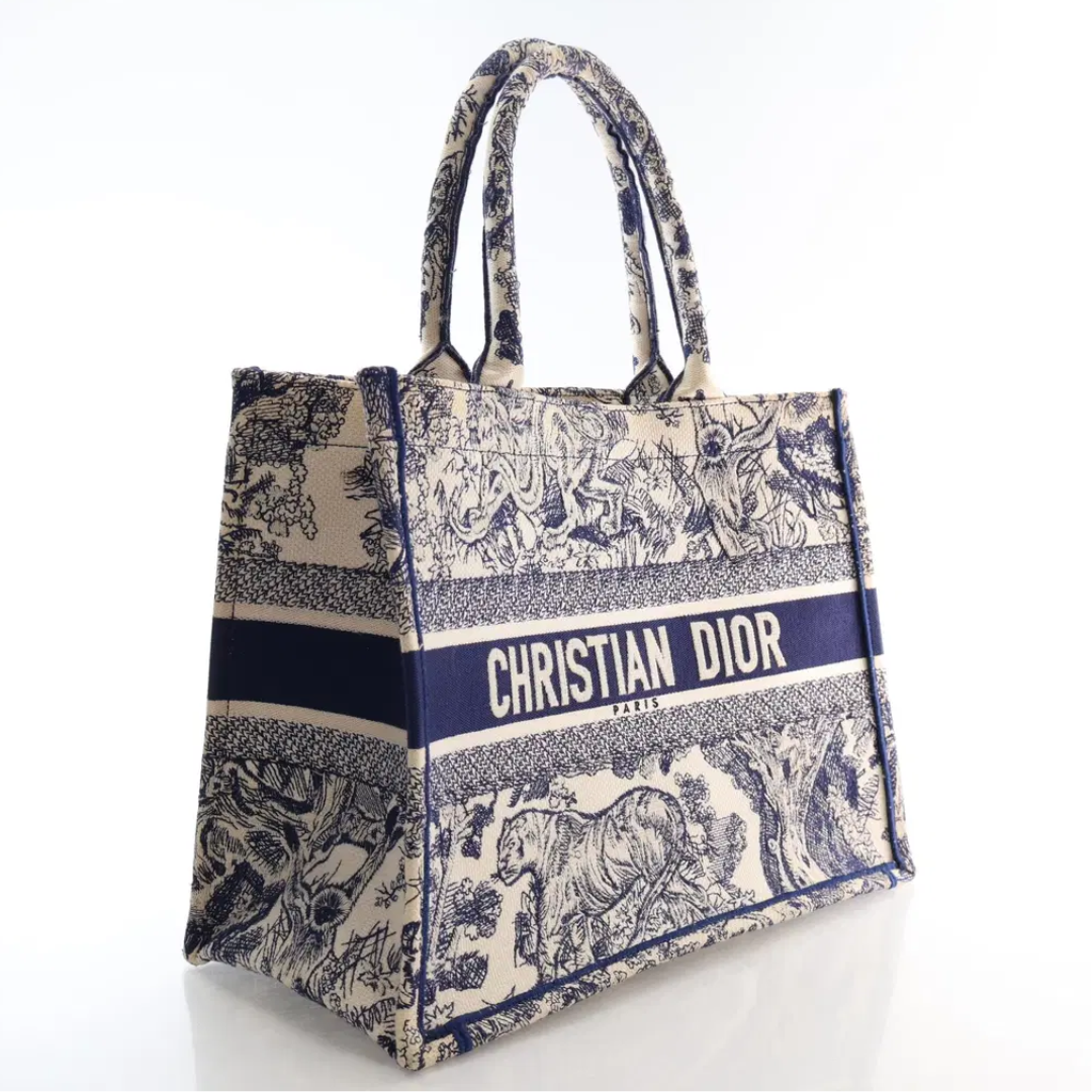 Dior Toile de Jouy Tiger Embroidery Bag – Blue - View 2