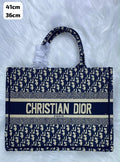 Dior Oblique Embroidered Tote - View 5