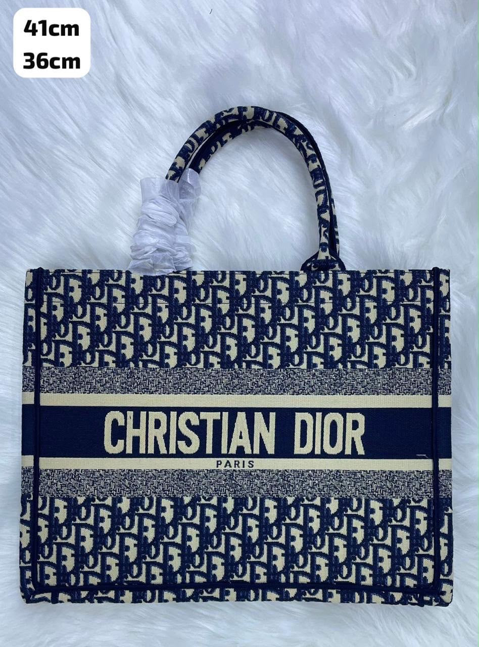 Dior Oblique Embroidered Tote - View 5