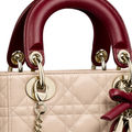 Dior Mini Lady Bag – White & Burgundy - View 3