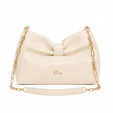 Dior Bow Shoulder Bag – White - View 1