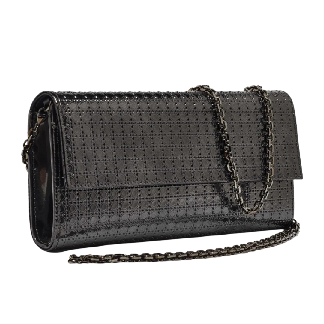 Dior Micro-Cannage Wallet – Metallic Black - View 2