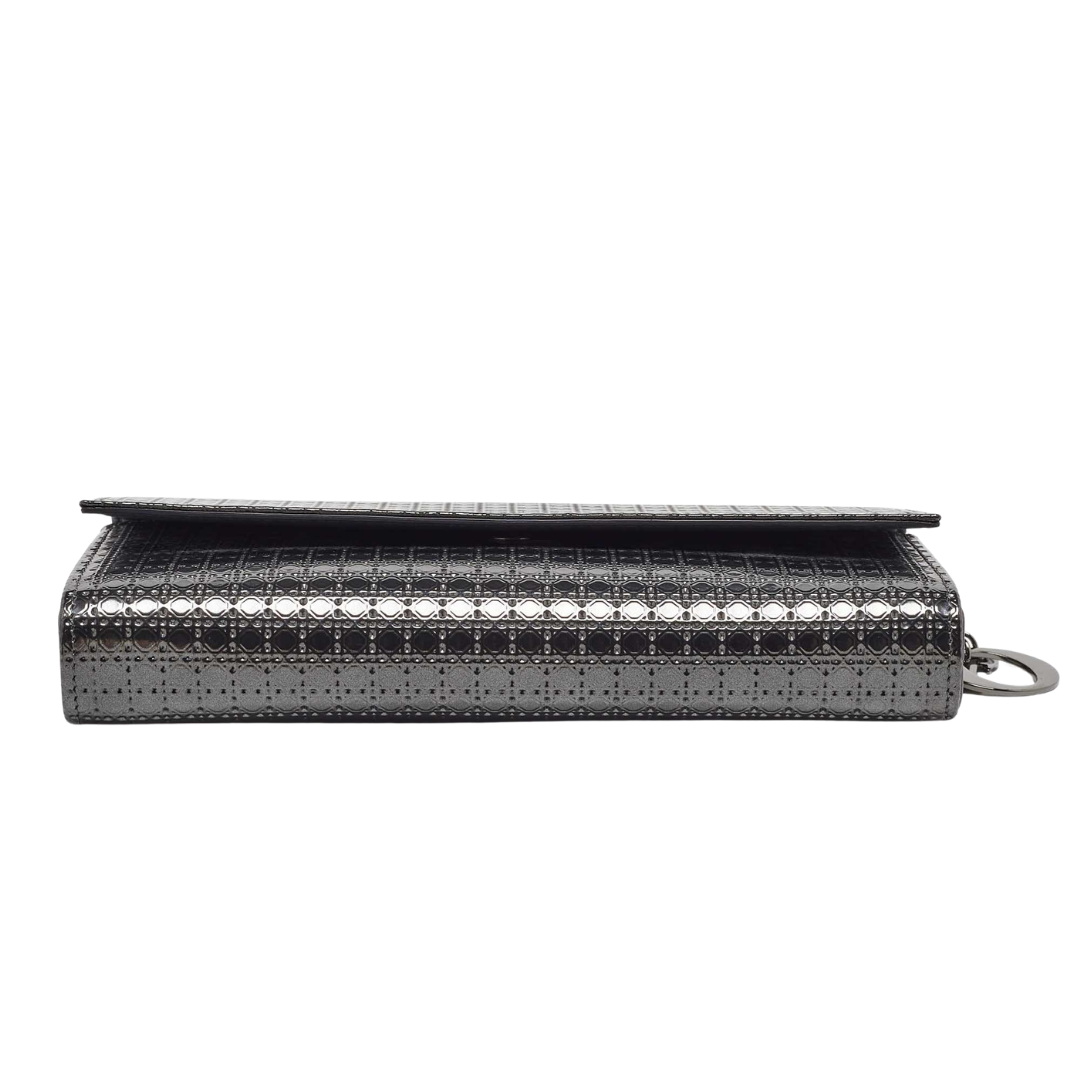Dior Micro-Cannage Wallet – Metallic Black - View 3