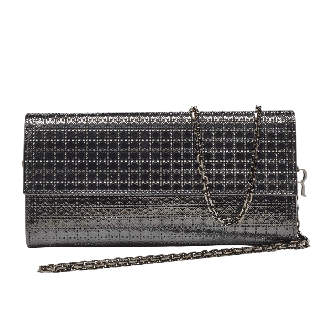 Dior Micro-Cannage Wallet – Metallic Black - View 4
