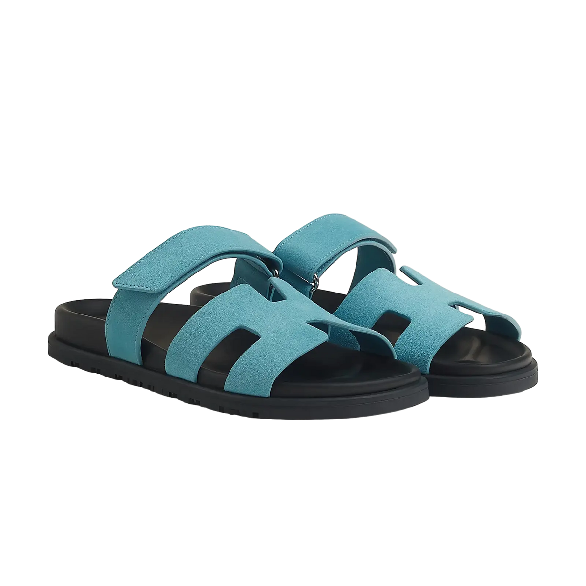 Hermès Chypre Sandals – Bleu Minéral - View 1