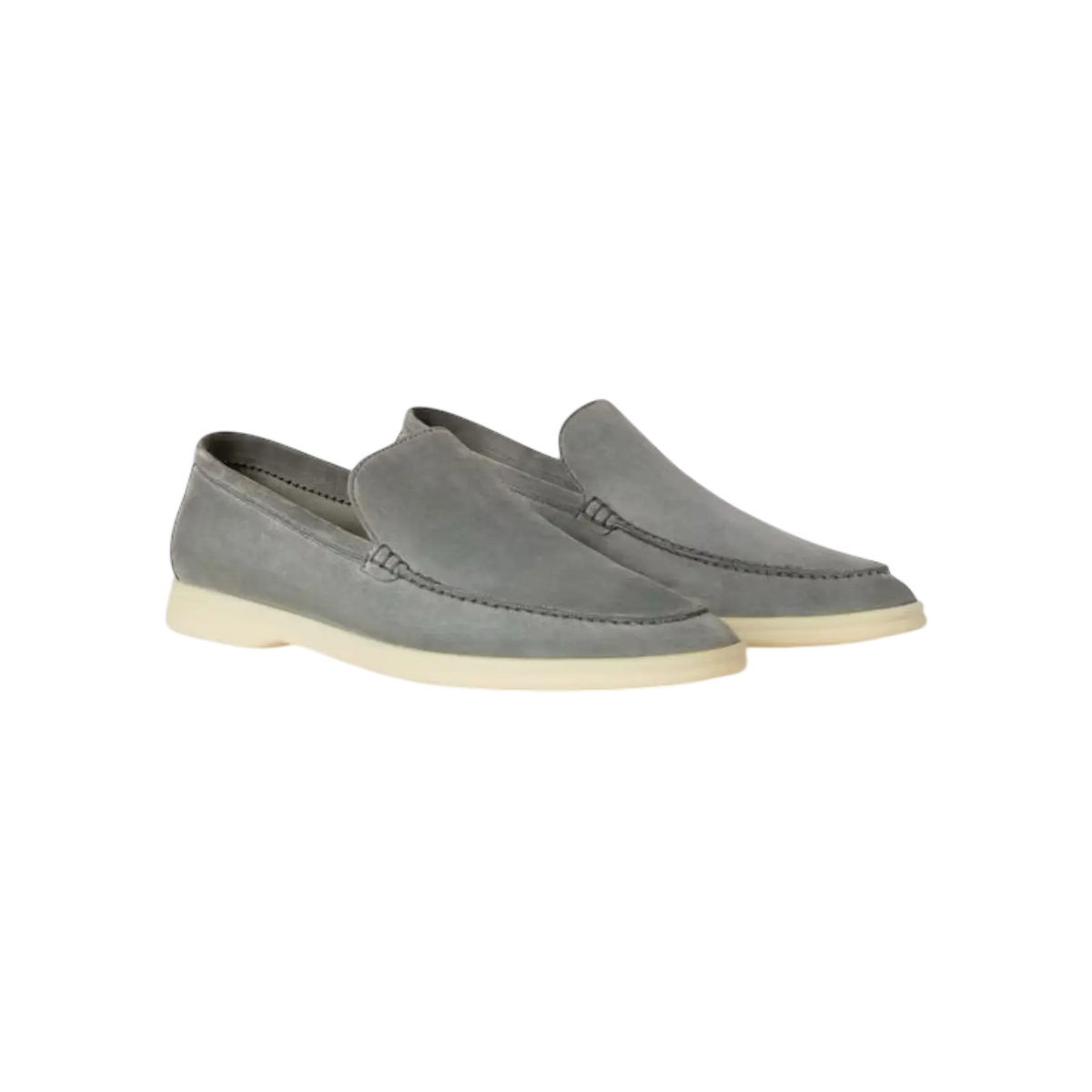 Loro Piana Summer Walk Loafers – Gull Gray - View 1