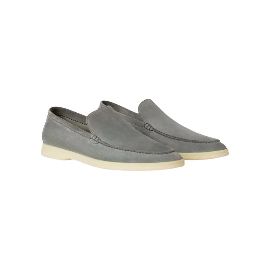 Loro Piana Summer Walk Loafers – Gull Gray - View 1