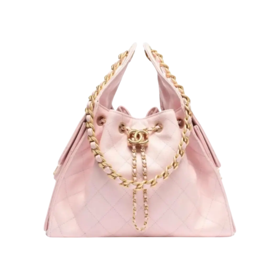 Chanel 25 Small Handbag – Pink & Gold - View 1