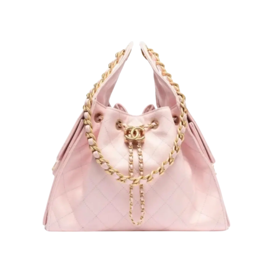 Chanel 25 Small Handbag – Pink & Gold - View 1