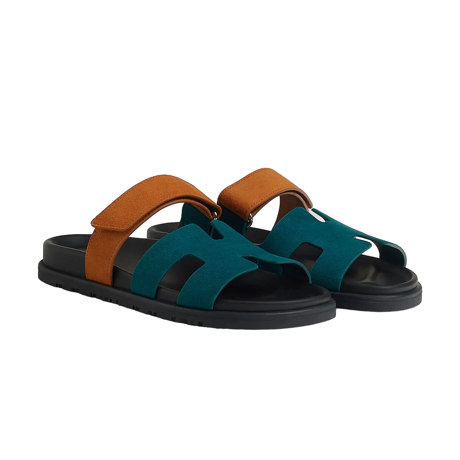 Hermès Chypre Sandals – Vert Mousse / Naturel - View 1