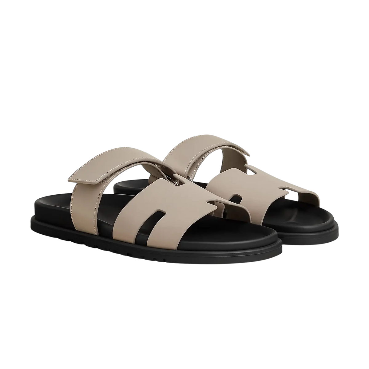 Hermès Chypre Sandals – Beige Galet - View 1