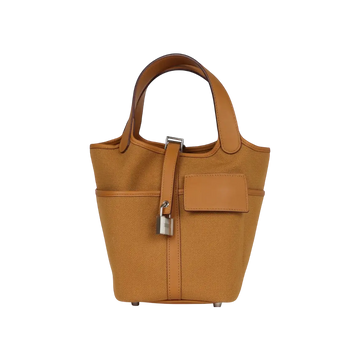 Hermès Picotin Cargo 18 Sesame Swift / Toile Canvas Palladium Hardware - View 1