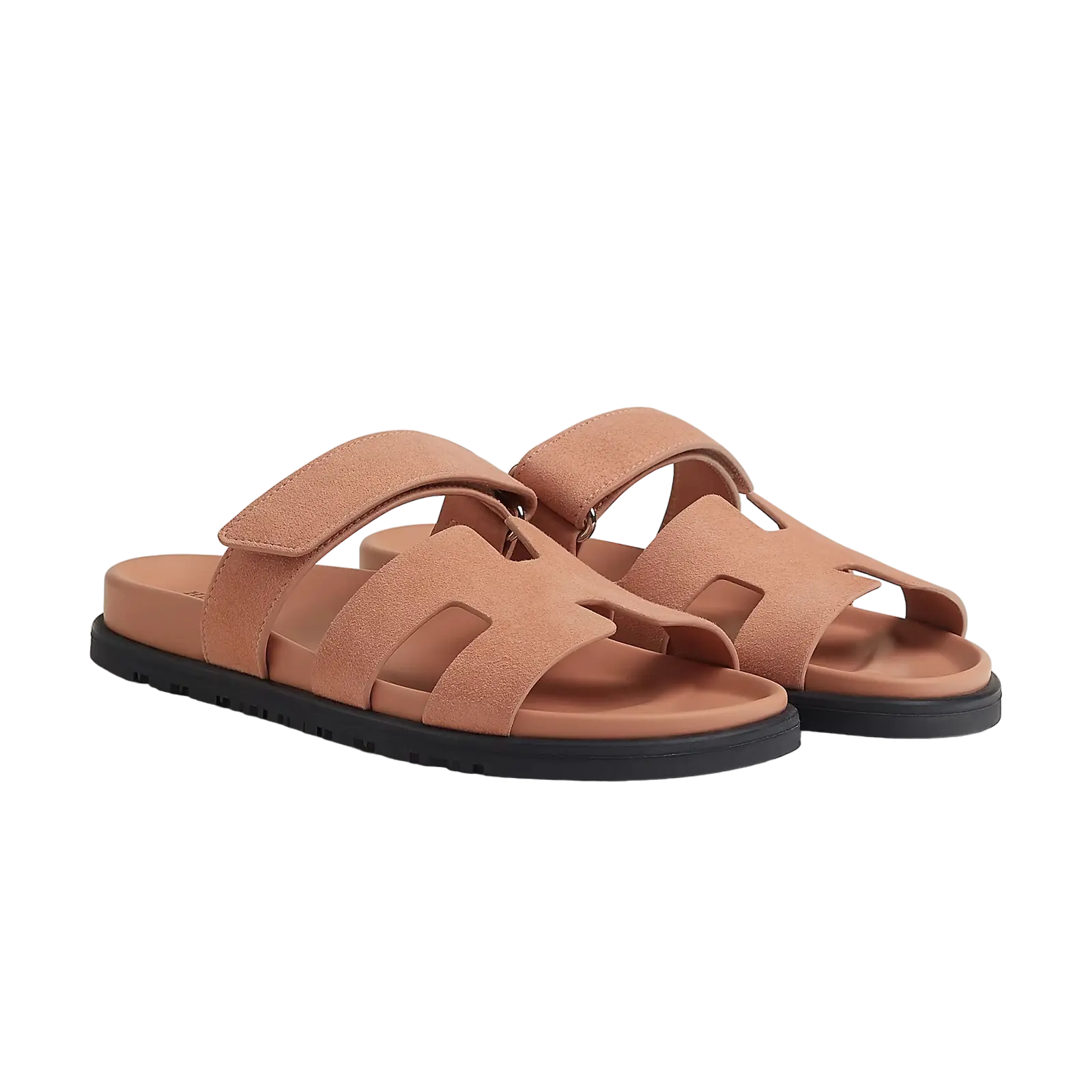 Hermès Chypre Sandals – Nude Suede - View 1