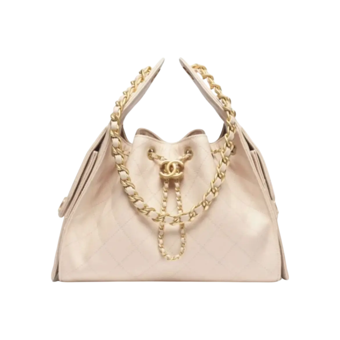 Chanel 25 Small Handbag – Gold & Beige - View 1