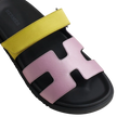 Hermès Chypre Sandals – Violet Pétale / Vert Lime - View 2