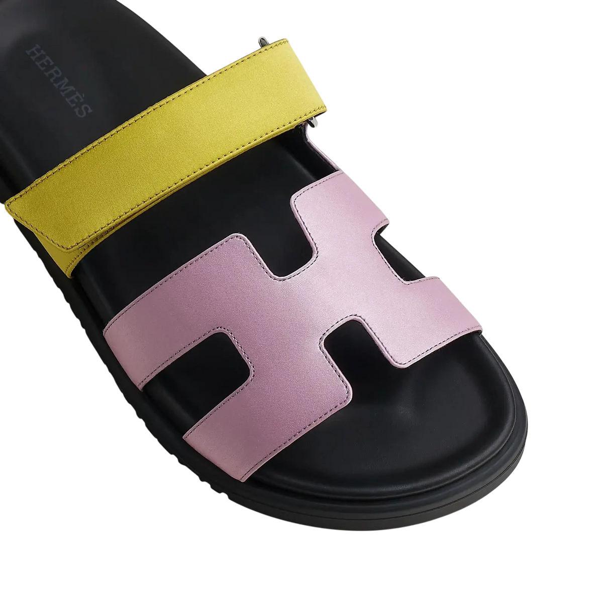 Hermès Chypre Sandals – Violet Pétale / Vert Lime - View 2