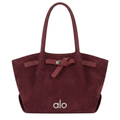 Alo Faux-Suede Tote Bag – Burgundy - View 1