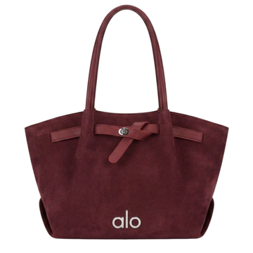 Alo Faux-Suede Tote Bag – Burgundy - View 1