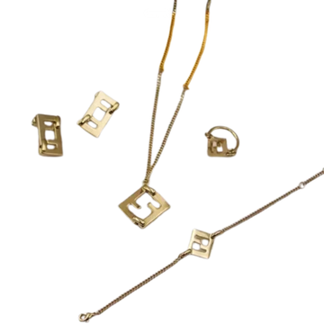 Fendi Jewelry | Forever Monogram Gold Jewlery Set