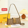 Fendi-Style Monogram Baguette Shoulder Bag - View 5