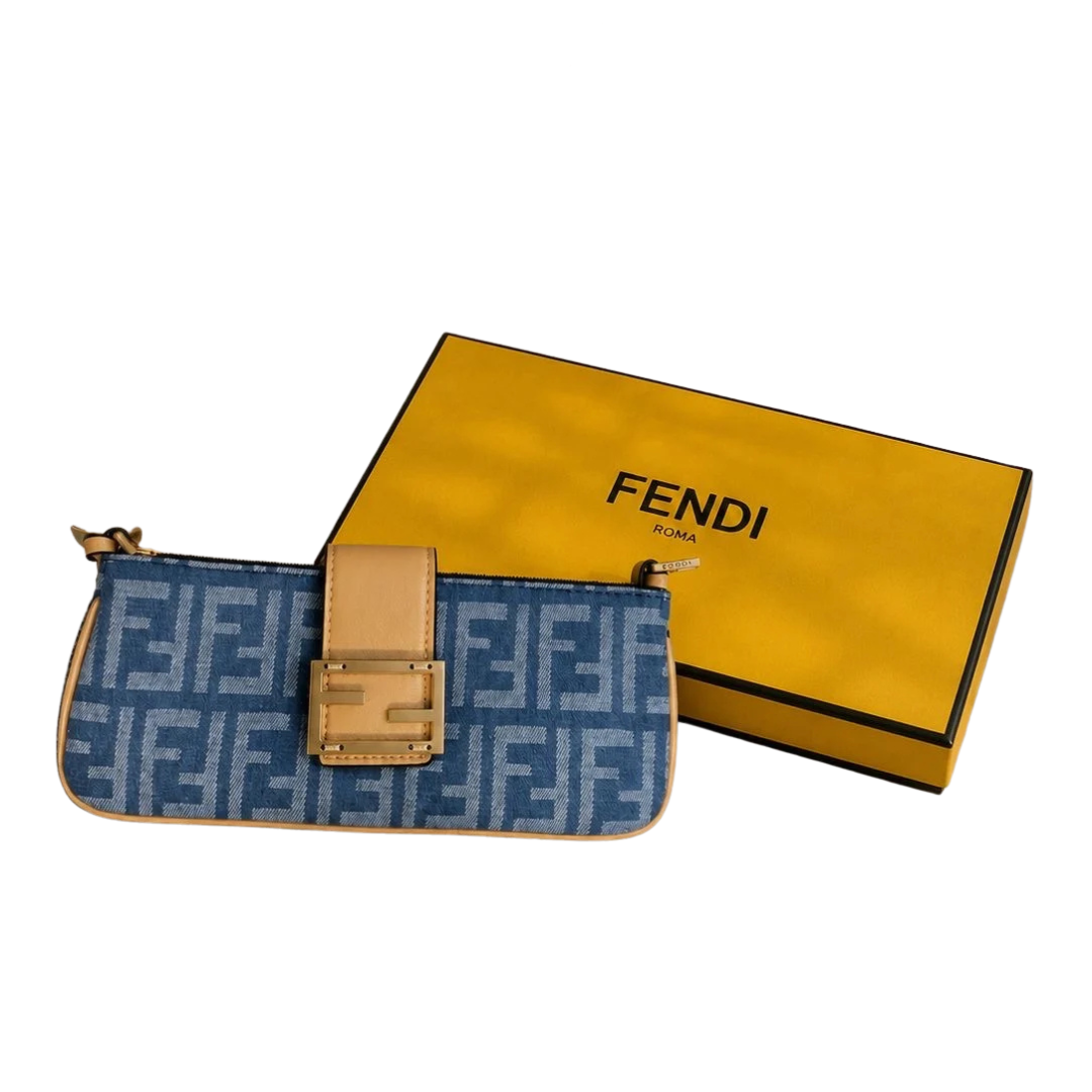 Fendi Baguette Bag – Blue - View 3