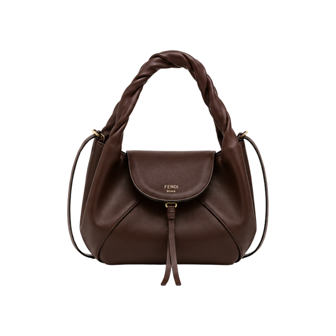 Fendi Mini Spy Bag Dark Brown Calfskin Leather Bag - image 1