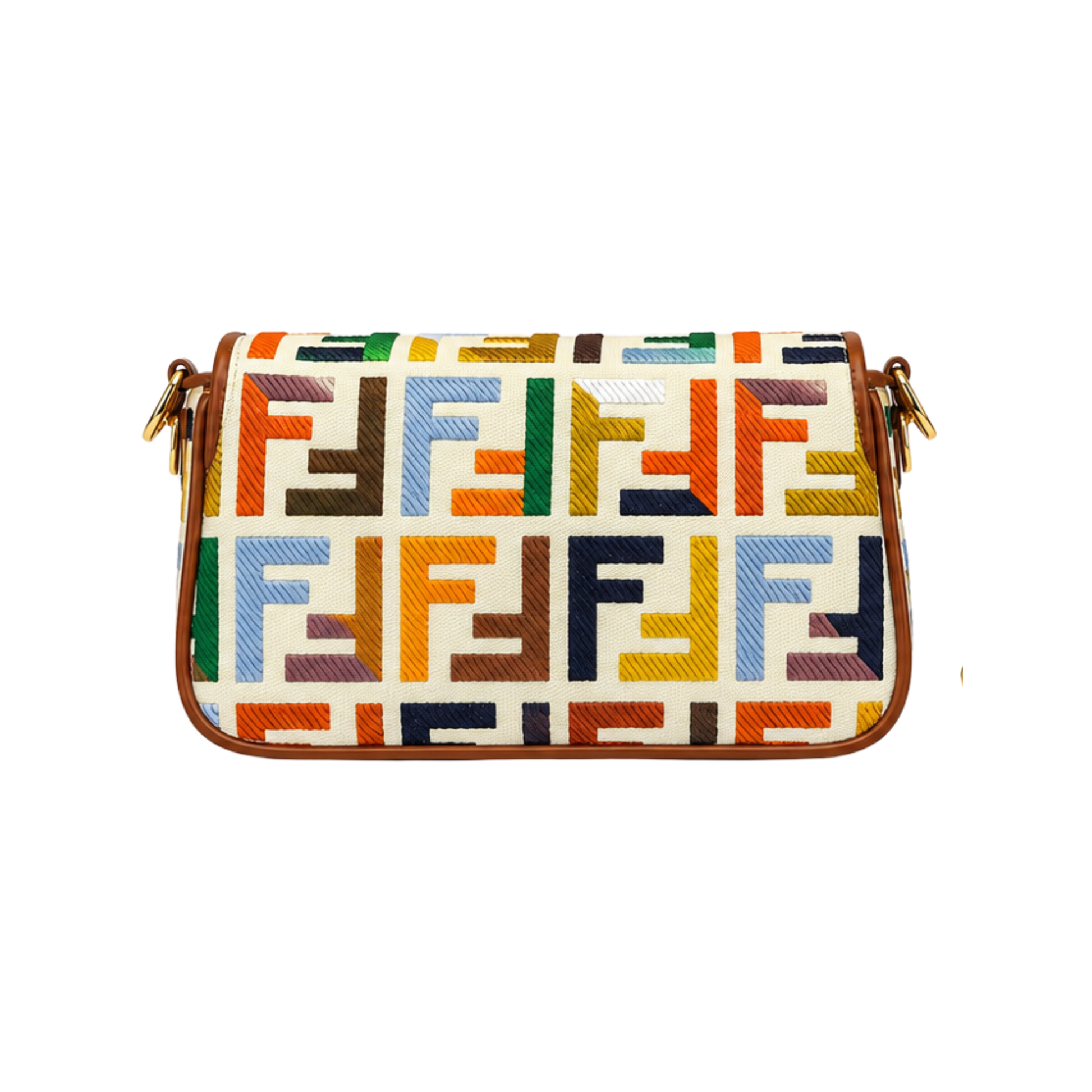Fendi Multicolor Canvas Baguette Bag - image 3