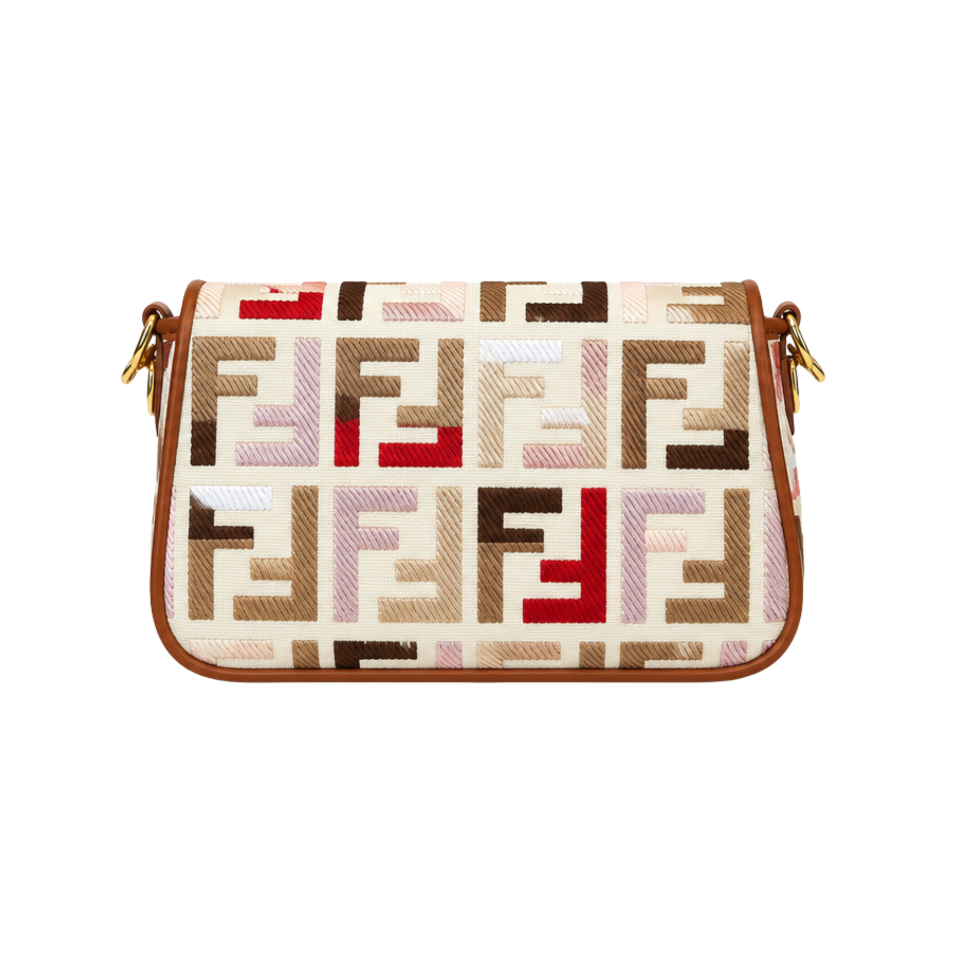 Fendi Multicolor Canvas FF Motif Baguette Bag - image 3
