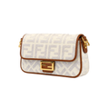 Fendi Zucca Embroidered Canvas Baguette Bag White Bag - image 2