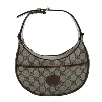 Gucci GG Supreme Azalea Half-Moon Bag – Brown - View 1